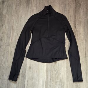 Lululemon Always Alert 1/2 Zip Size 4 Black Color